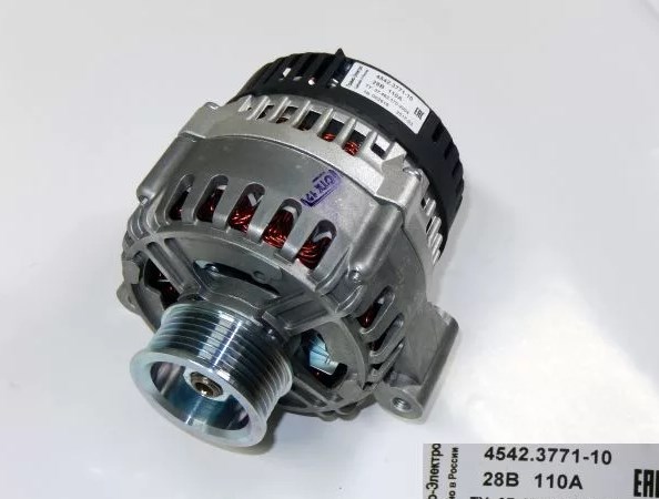 Генератор КАМАЗ дв.740.60, 740.70, 740.50 ЕВРО-3, 4 (6-ручьевой шкив 5PIN) 28В 125А ELTRA — фото 2